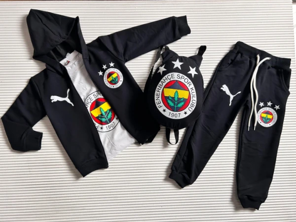 Çantalı 4 lü Çocuk Eşofman takım 