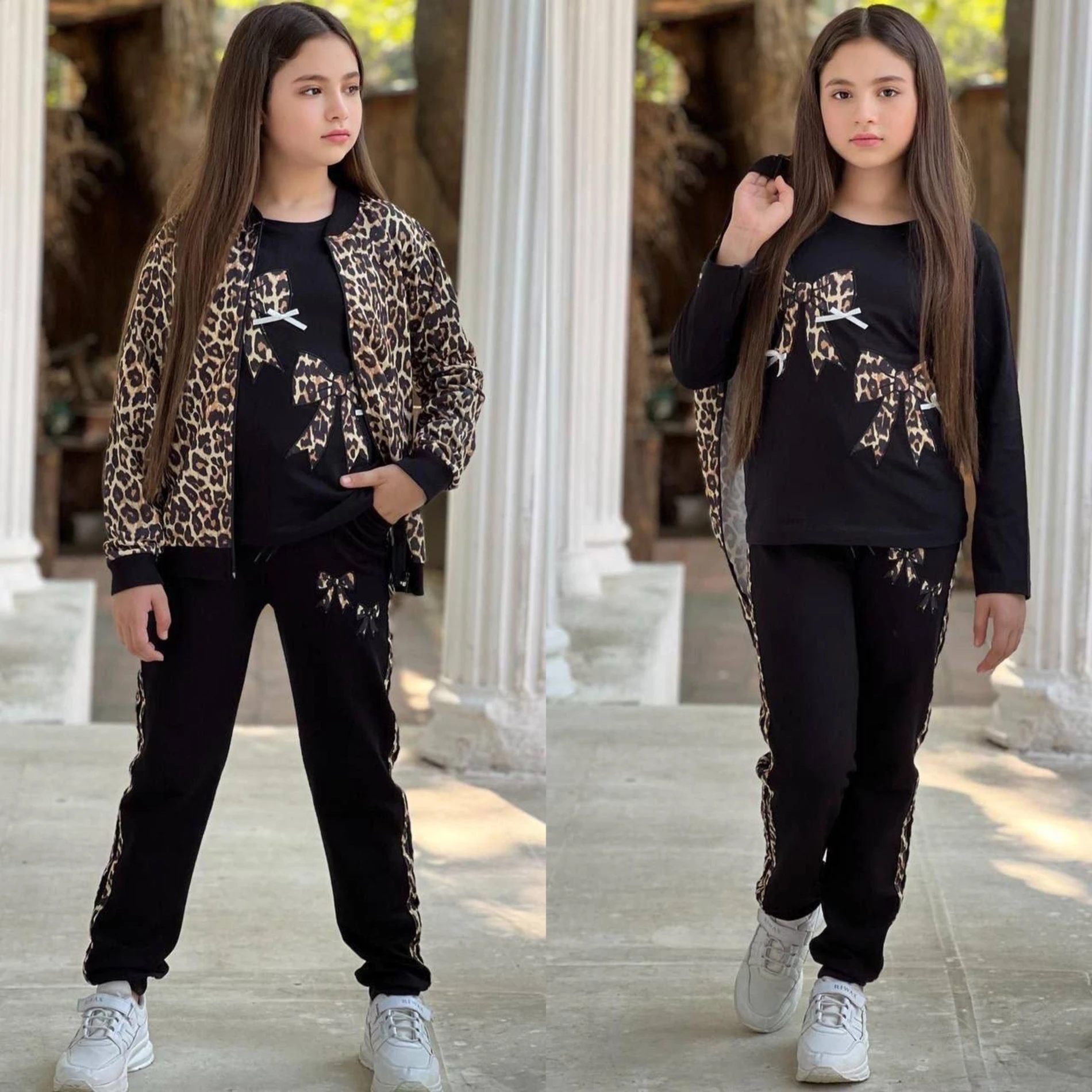 Leoparlı 3 lü kombin 