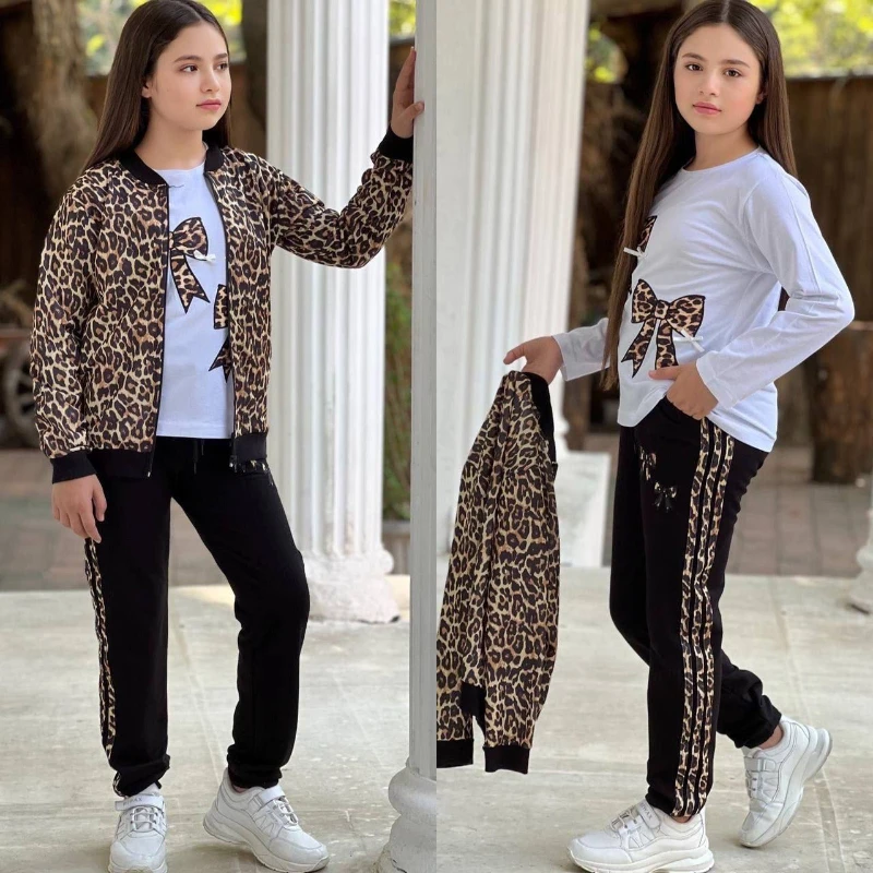 Leoparlı 3 lü kombin 