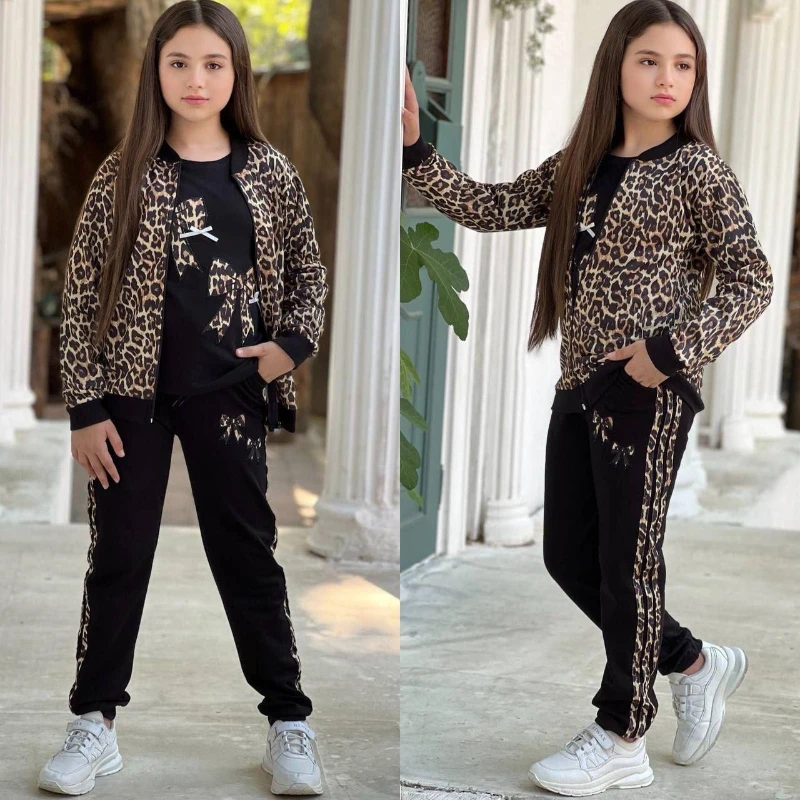 Leoparlı 3 lü kombin 