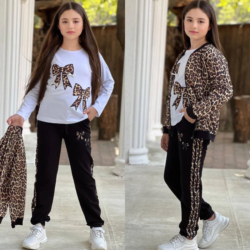 Leoparlı 3 lü kombin 