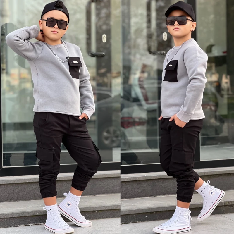 Şapkalı 3 lü erkek takım 