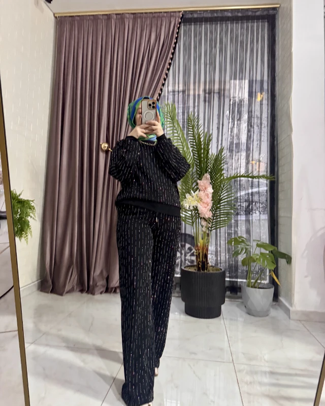 Oysho kumaş taşlı takım 