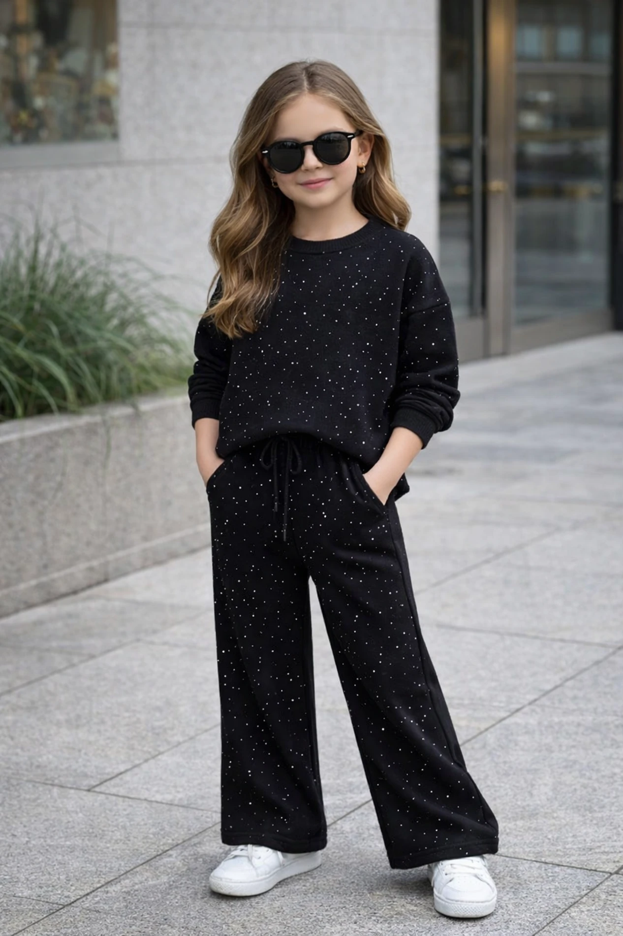 Oysho taşlı ikili kız takım 