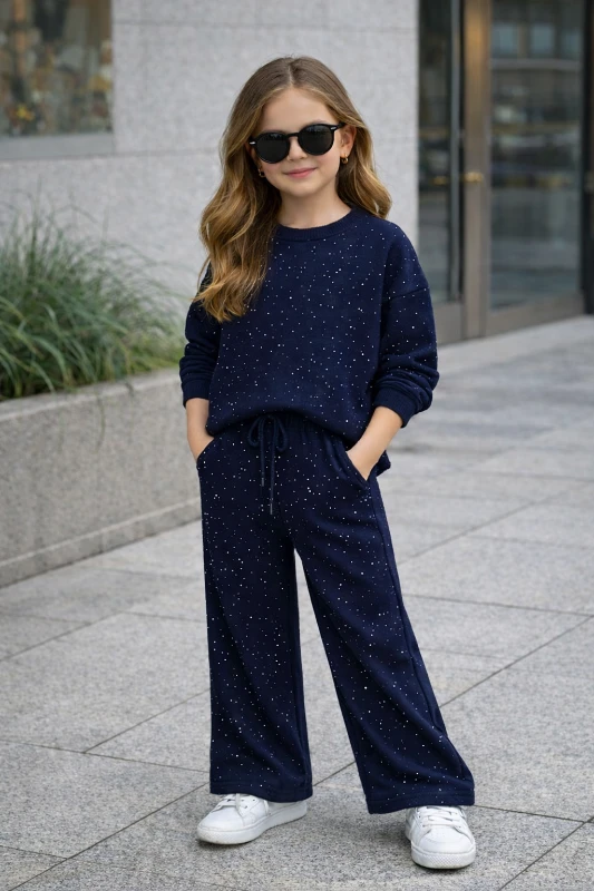 Oysho taşlı ikili kız takım 