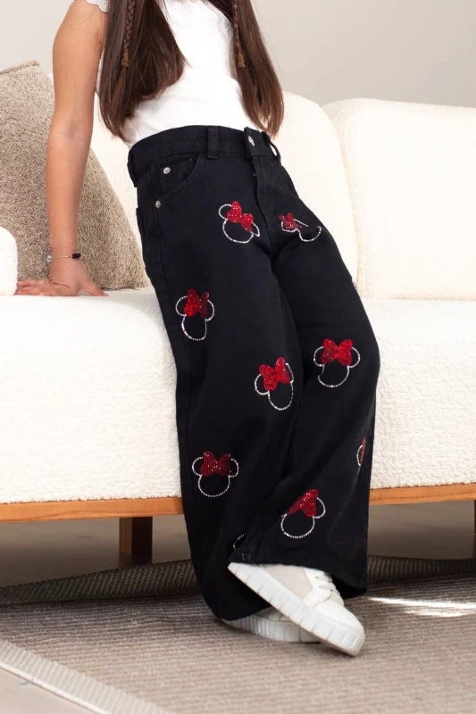 Likralı siyah kot pantolon 