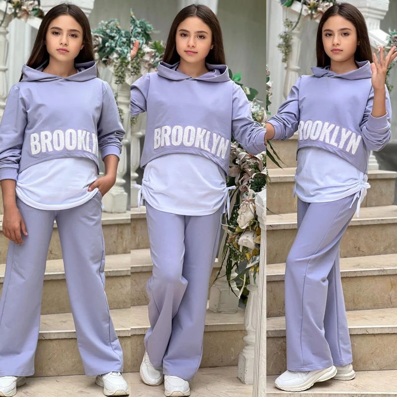 3 lü kız eşofman takım