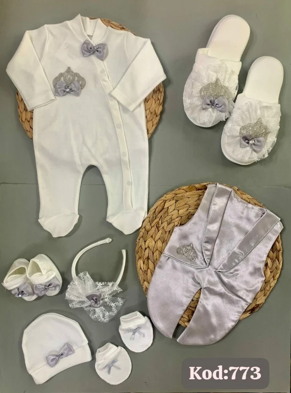 Yelekli taçlı kız set