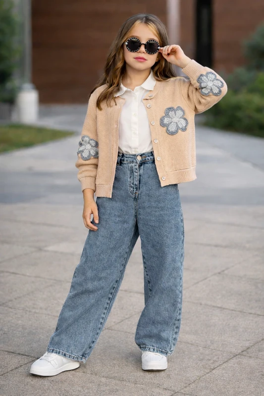 Triko hırkalı 3 lü takım 