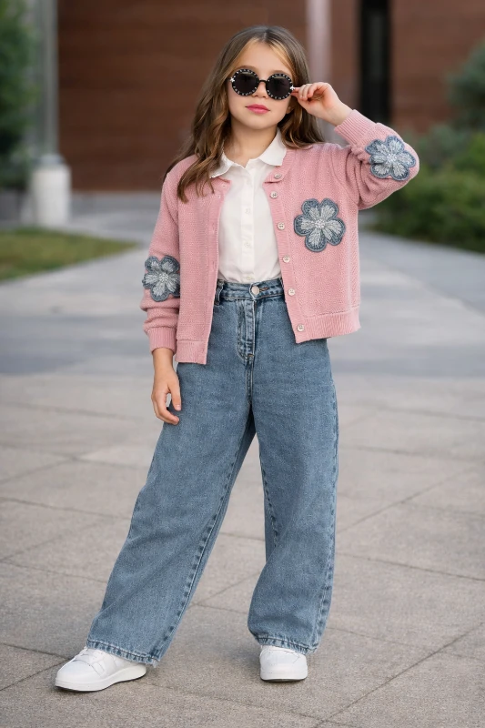 Triko hırkalı 3 lü takım 