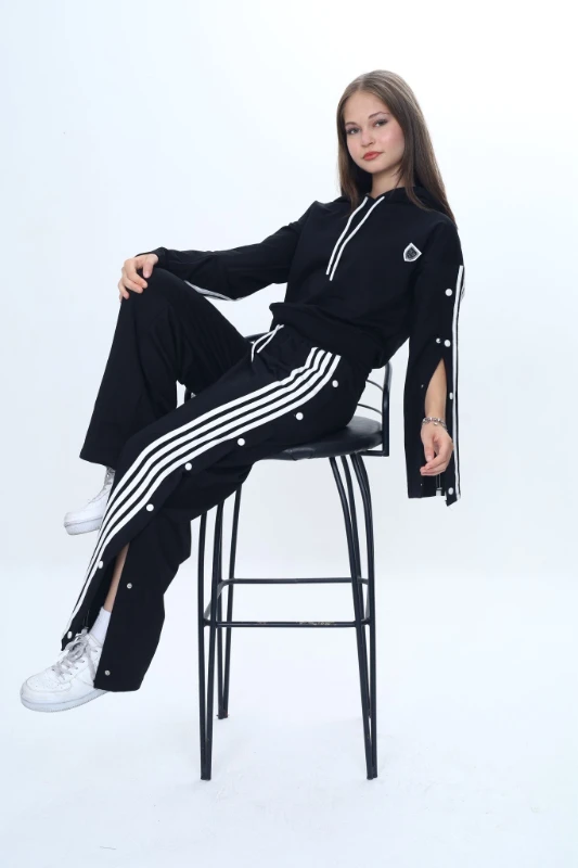 Kapşonlu garson kız takım 