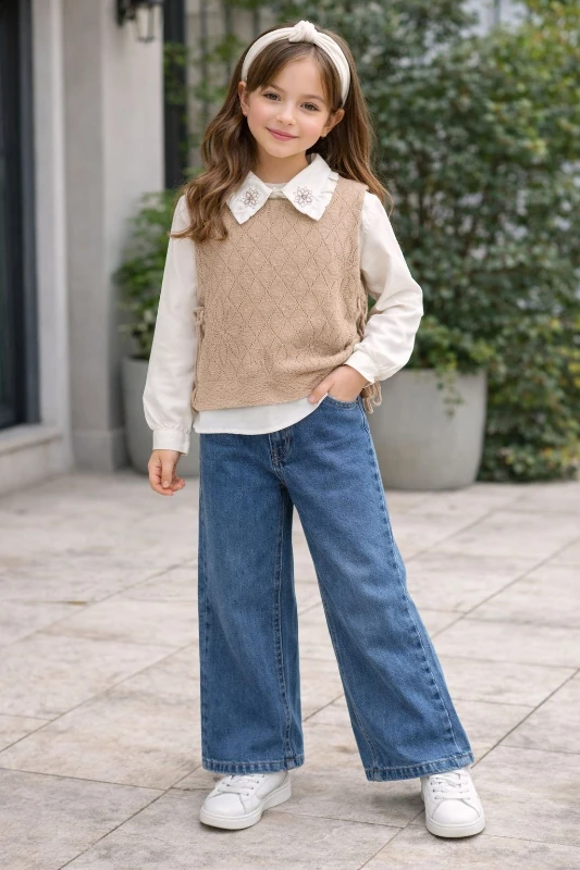 Süveterli gömlekli 3 lü takım 