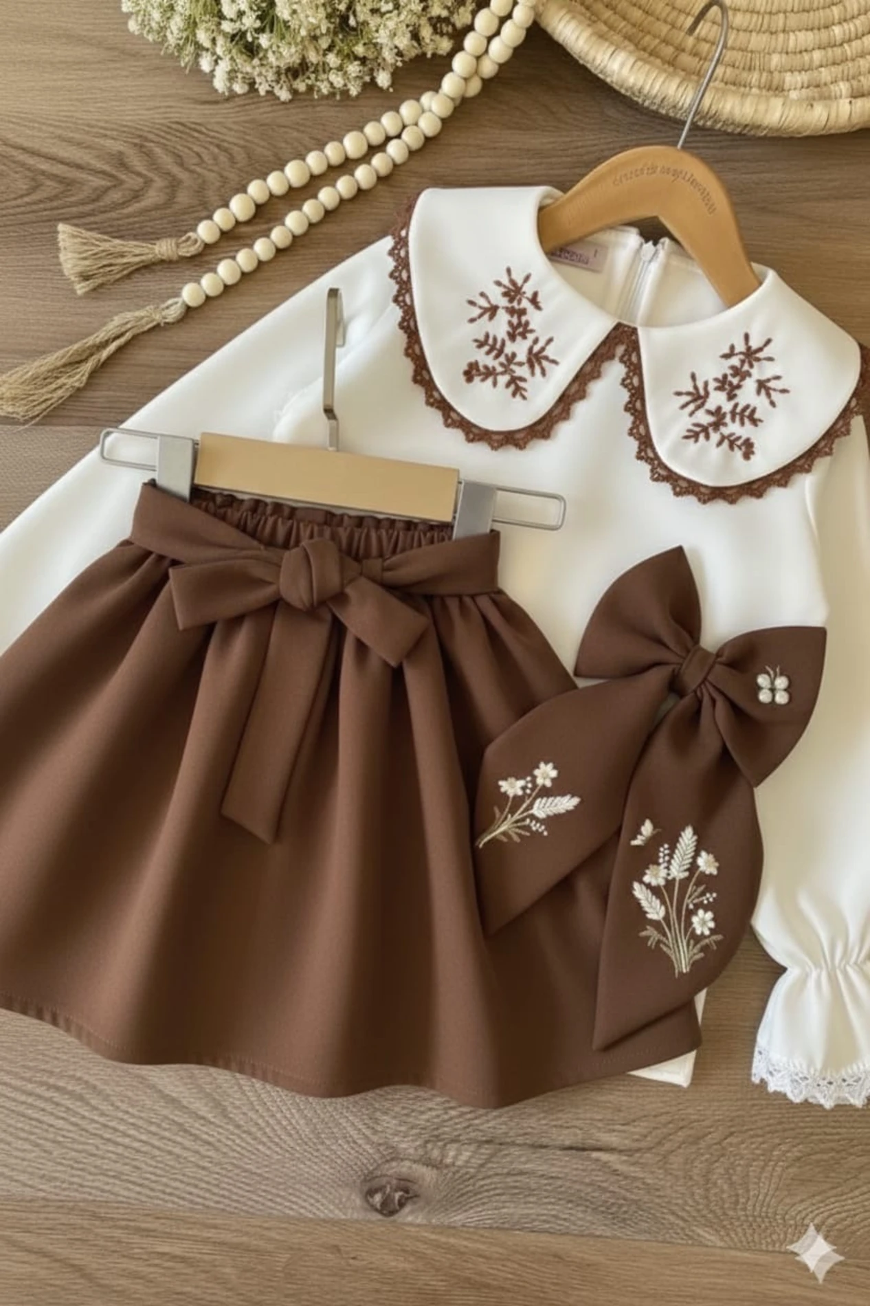 Nakışlı etekli takım