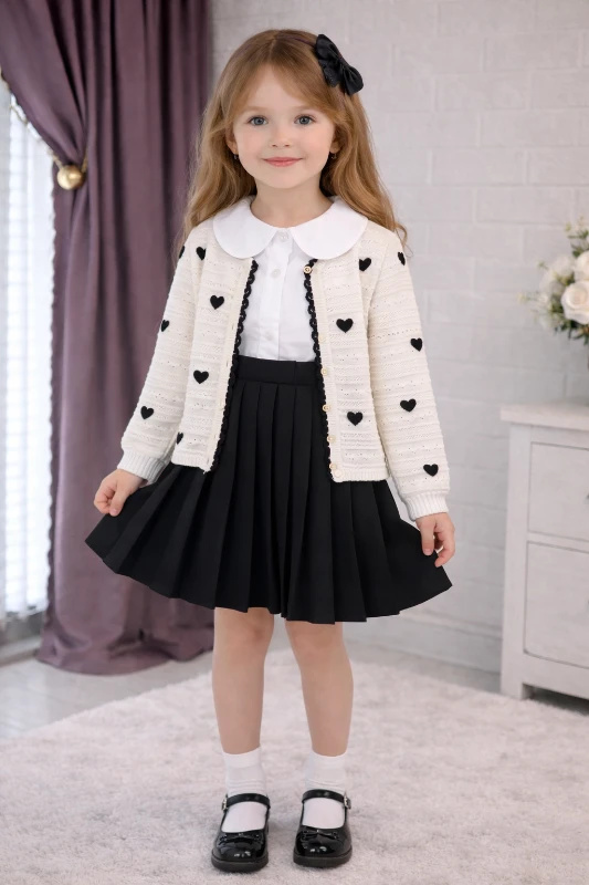 Triko hırkalı 3 lü takım 