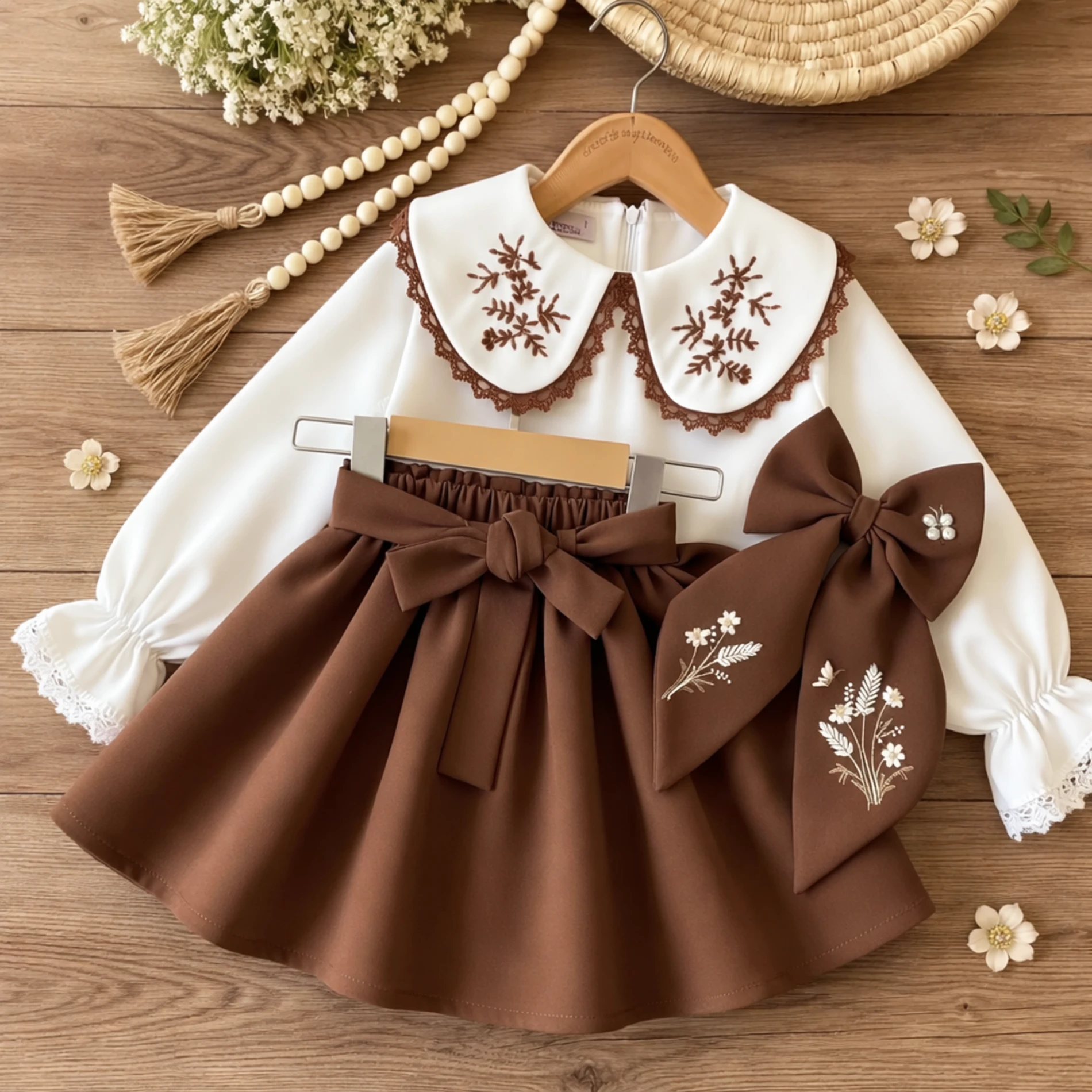 Nakışlı etekli takım