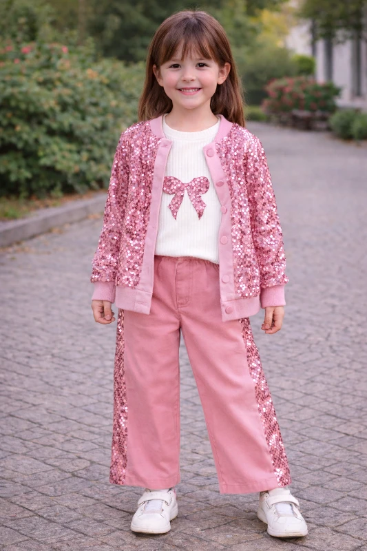 Pullu ceketli 3 lü takım 