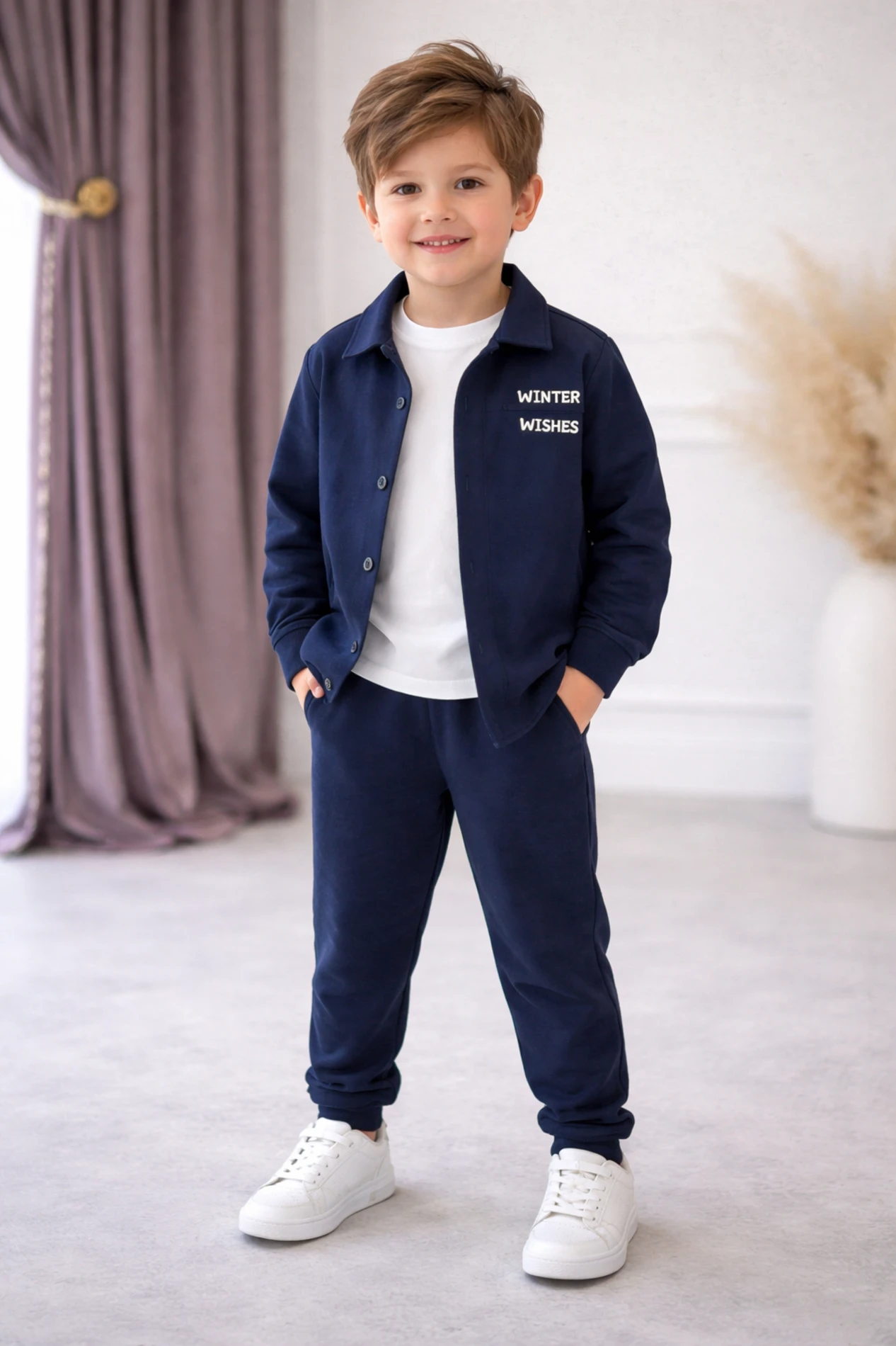 Hırkalı 3 lü erkek takım 