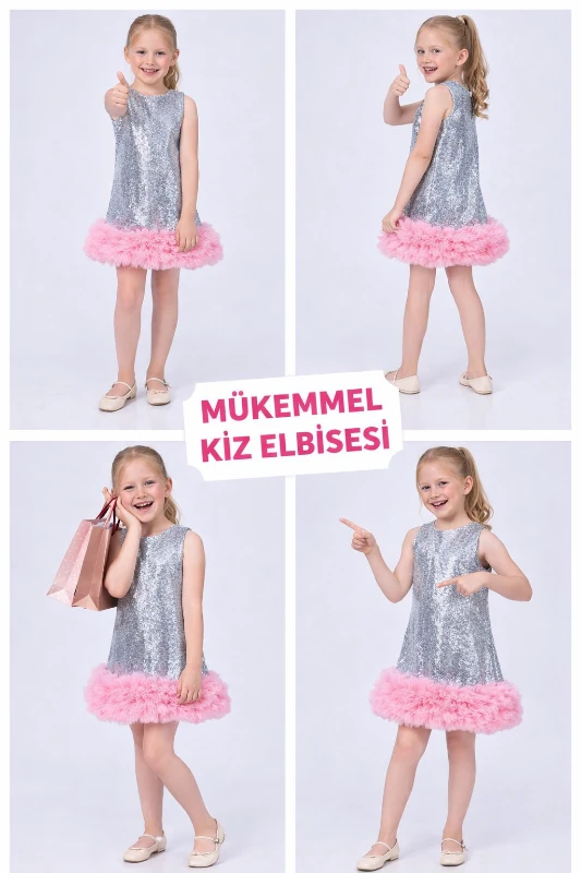 Payetli tütülü abiye elbise