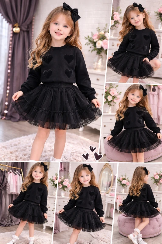 Kalpli etekli kız takım 