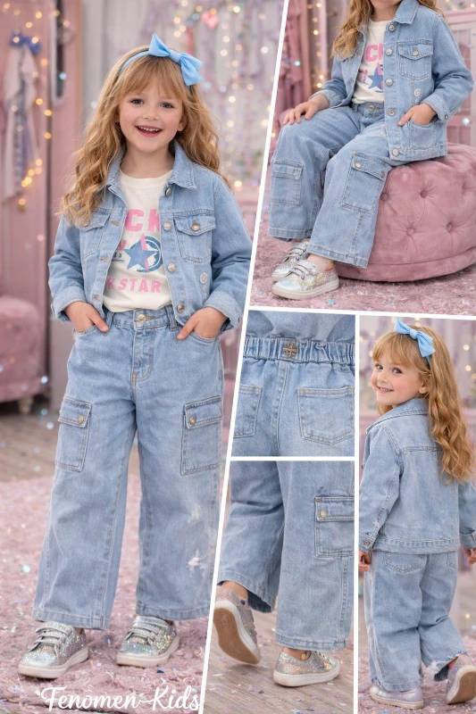 Likralı kot 3 lü takım 