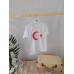 Beyaz Türk Bayraklı Tişört